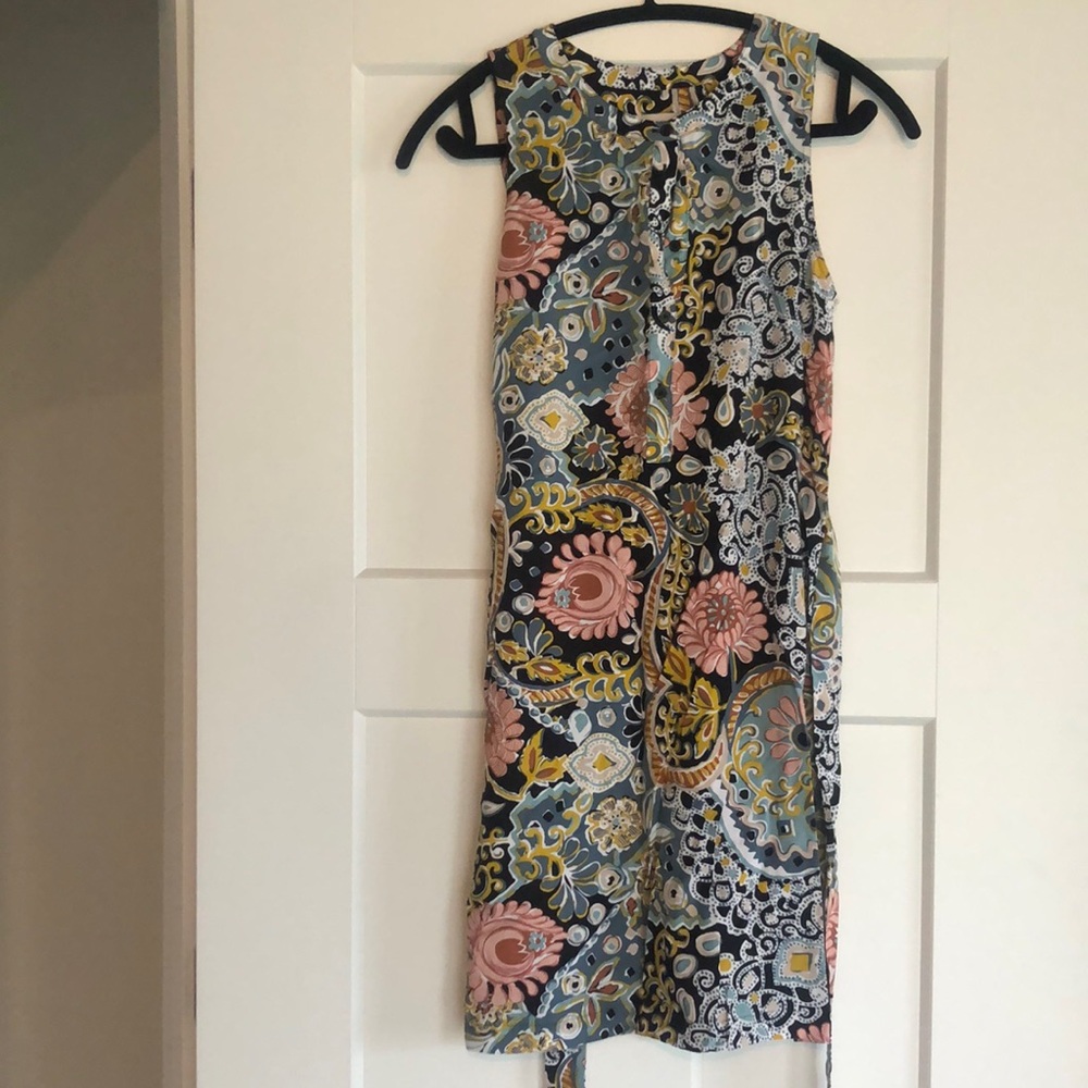 LOFT Outlet, sleeveless, belted, button front dress, size S